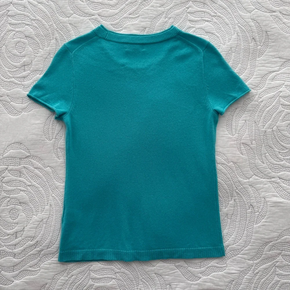 J. Crew - Cashmere Relaxed T-shirt - Bright Blue/Aqua